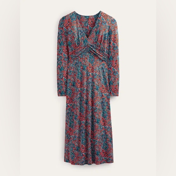 Boden Dresses & Skirts - Boden Elodie Empire Midi Dress in Fiesta Orange